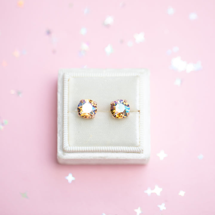 The Shell Signature Stud— Signature Fit 8mm (Light Colorado Topaz Shimmer)