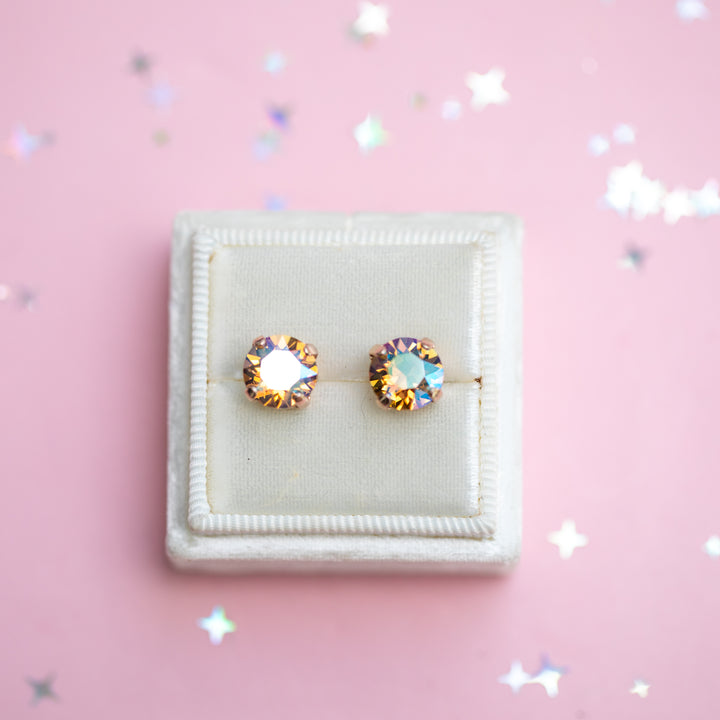 The Shell Signature Stud— Signature Fit 8mm (Light Colorado Topaz Shimmer)