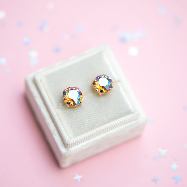 The Shell Signature Stud— Signature Fit 8mm (Light Colorado Topaz Shimmer)