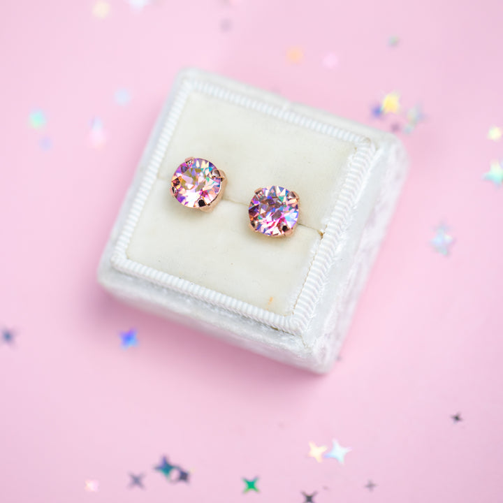 The Shell Signature Stud— Signature Fit 8mm (Light Rose Shimmer)