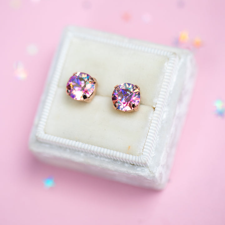 The Shell Signature Stud— Signature Fit 8mm (Light Rose Shimmer)