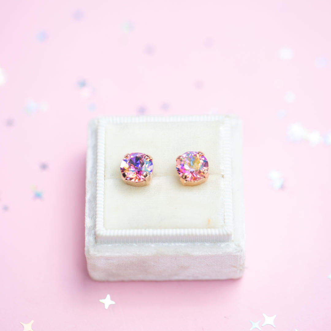 The Shell Signature Stud— Signature Fit 8mm (Light Rose Shimmer)