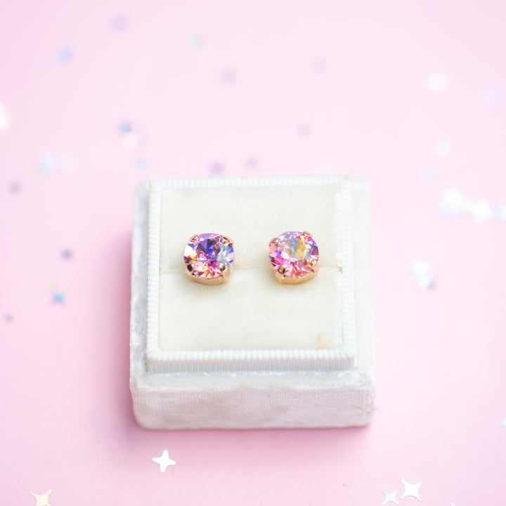 The Shell Signature Stud— Signature Fit 8mm (Light Rose Shimmer)