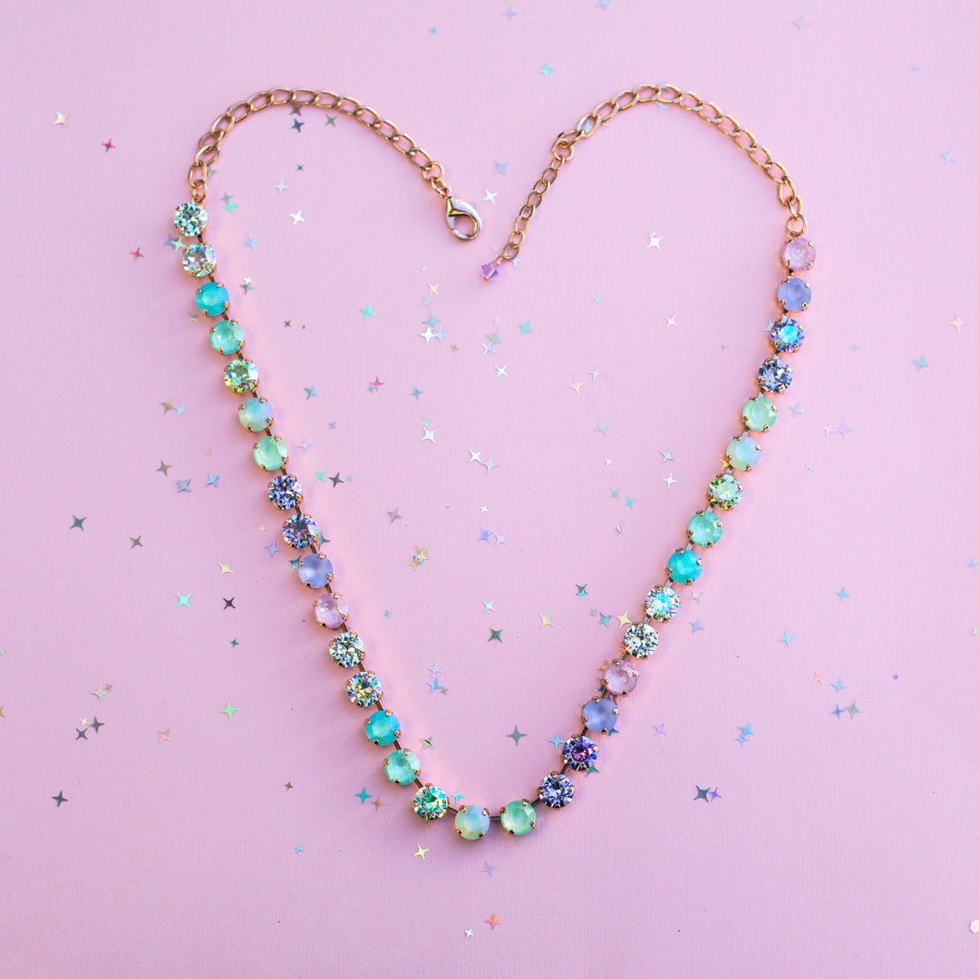 8mm 33 setting Necklace: Mint to be a Mermaid