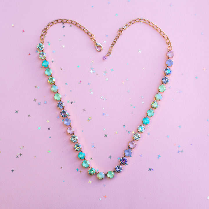8mm 33 setting Necklace: Mint to be a Mermaid