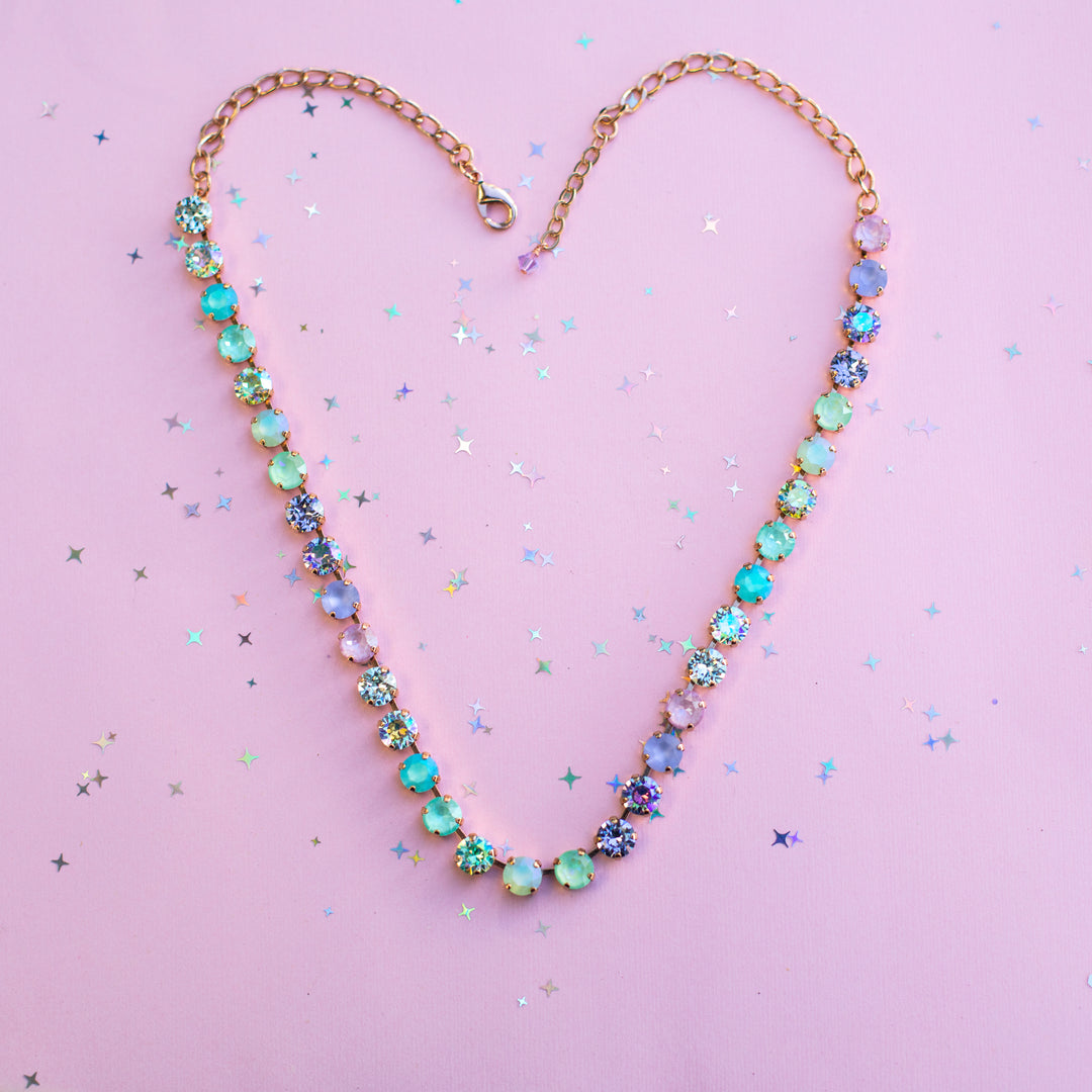 8mm 33 setting Necklace: Mint to be a Mermaid