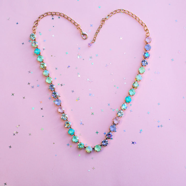 8mm 33 setting Necklace: Mint to be a Mermaid