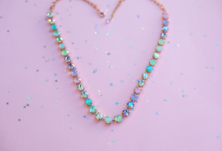 8mm 33 setting Necklace: Mint to be a Mermaid