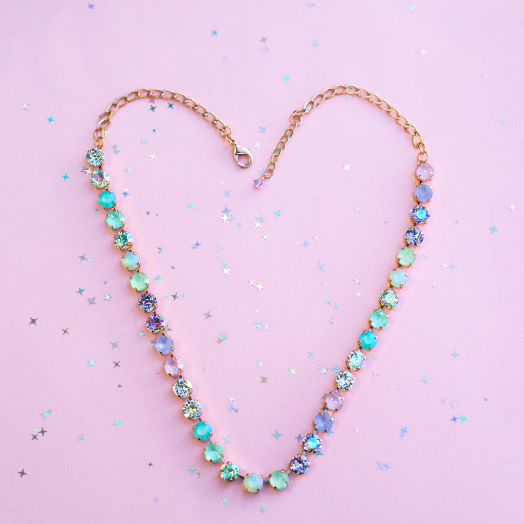 8mm 33 setting Necklace: Mint to be a Mermaid