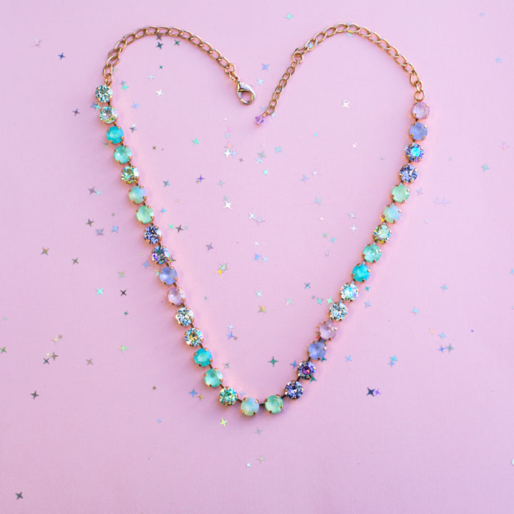 8mm 33 setting Necklace: Mint to be a Mermaid