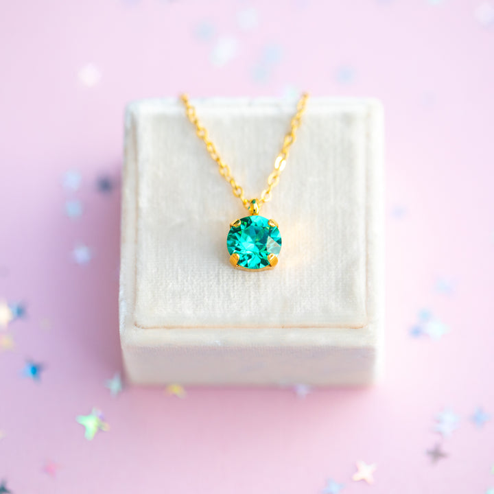 8mm Single Stone Necklace: Seaside