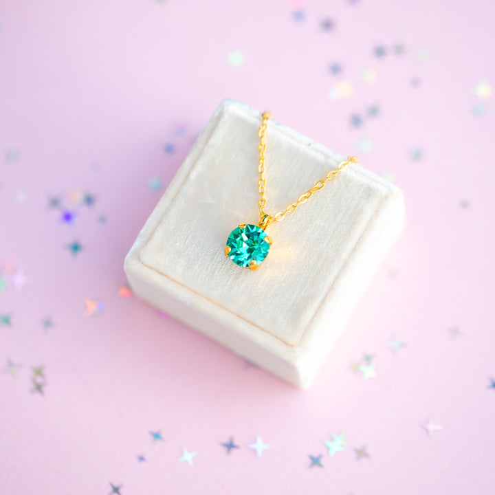 8mm Single Stone Necklace: Seaside