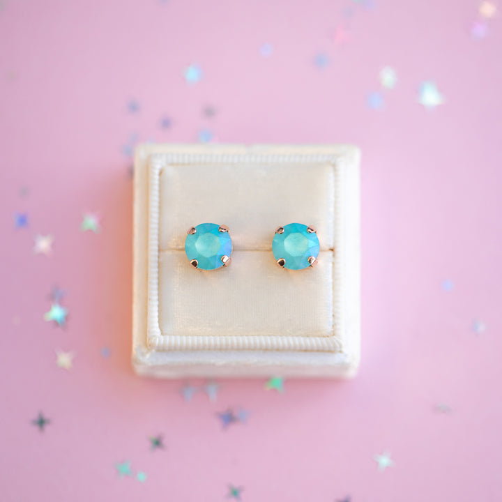 The Shell Signature Stud— Signature Fit 8mm (Lt Turquoise Frost)