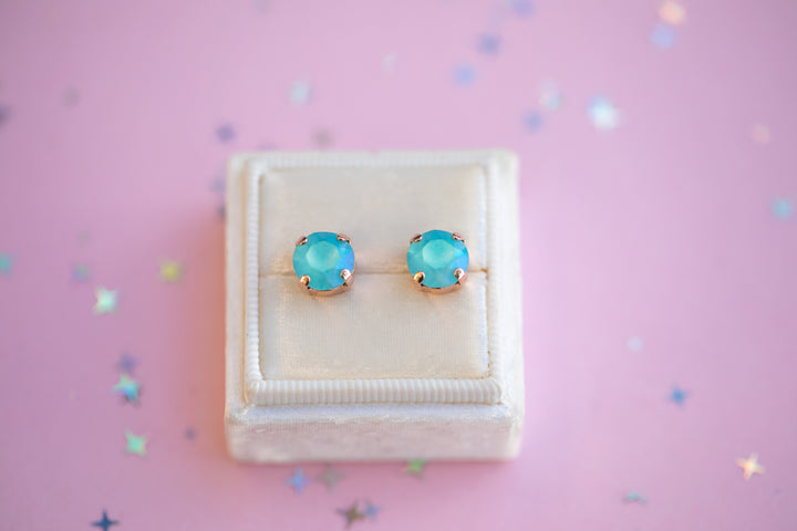 The Shell Signature Stud— Signature Fit 8mm (Lt Turquoise Frost)