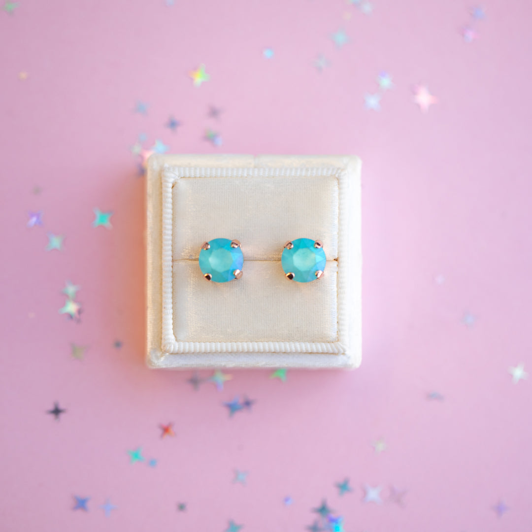 The Shell Signature Stud— Signature Fit 8mm (Lt Turquoise Frost)