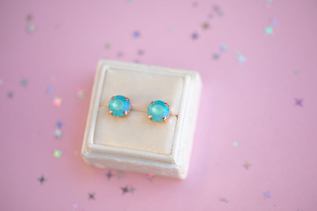 The Shell Signature Stud— Signature Fit 8mm (Lt Turquoise Frost)