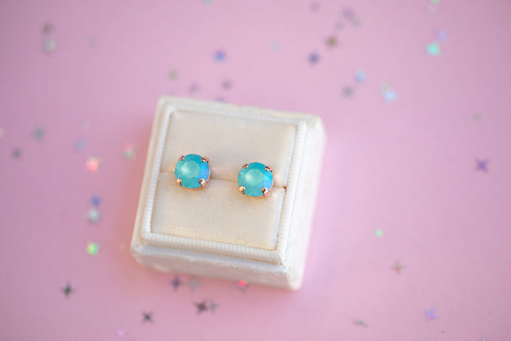 The Shell Signature Stud— Signature Fit 8mm (Lt Turquoise Frost)