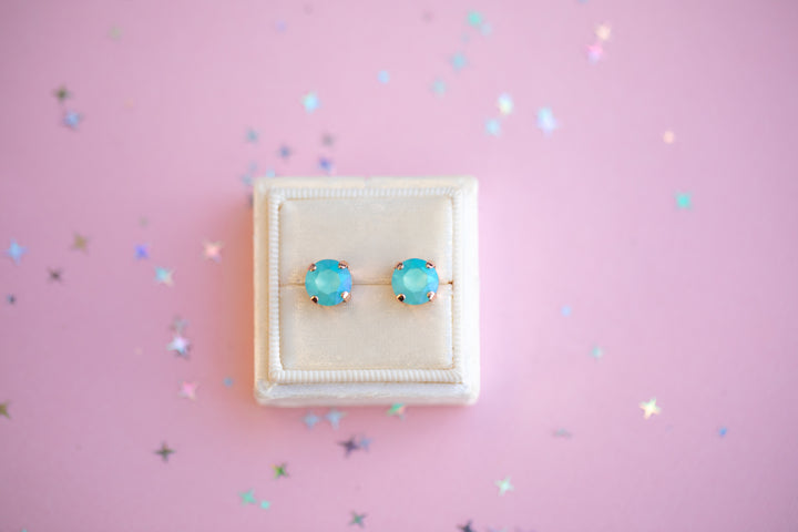The Shell Signature Stud— Signature Fit 8mm (Lt Turquoise Frost)