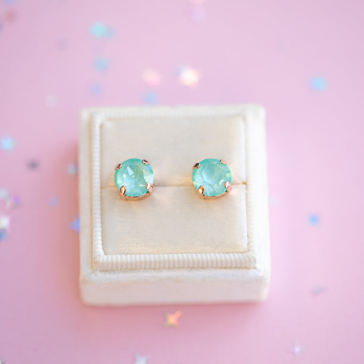 The Shell Signature Stud— Signature Fit 8mm (Frosted Mint Twinkle)