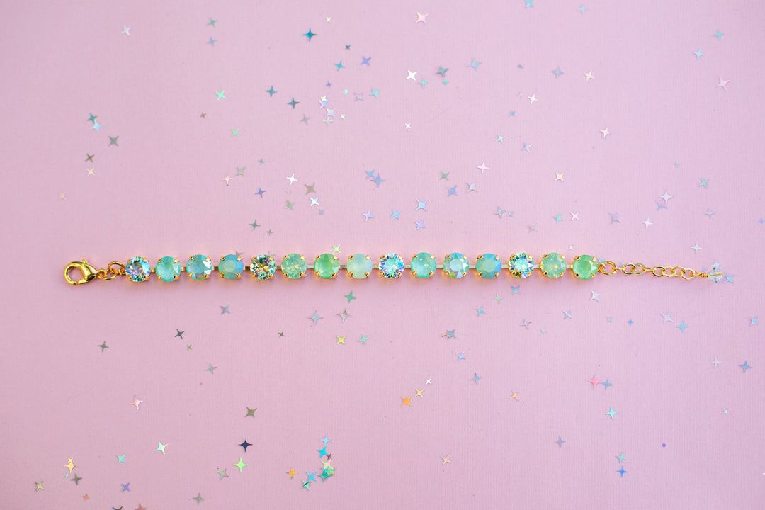 8mm Crystal Bracelet: Mint to Be Spring