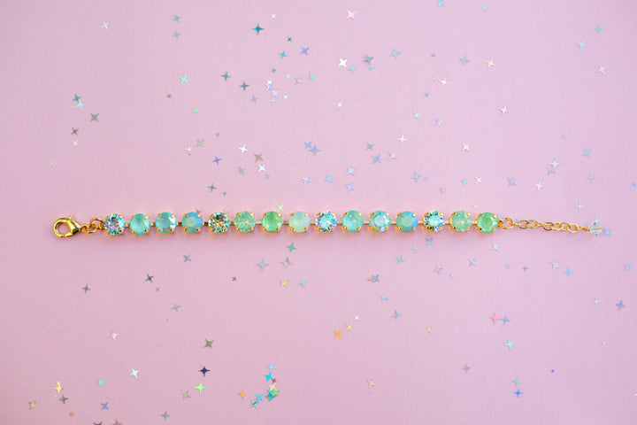 8mm Crystal Bracelet: Mint to Be Spring