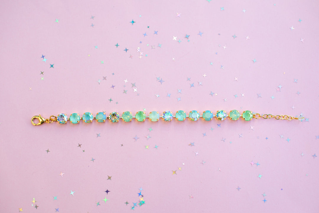 8mm Crystal Bracelet: Mint to Be Spring