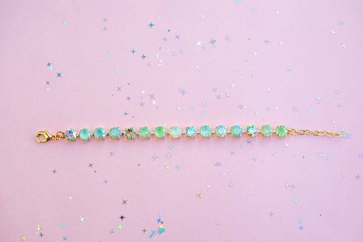 8mm Crystal Bracelet: Mint to Be Spring