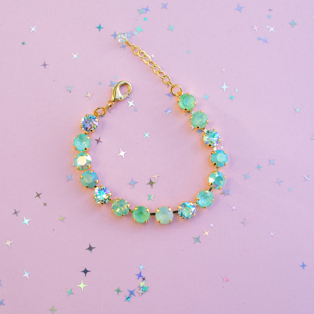 8mm Crystal Bracelet: Mint to Be Spring