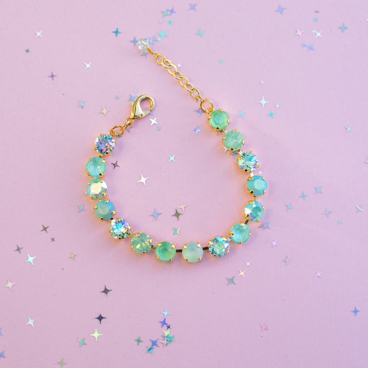 8mm Crystal Bracelet: Mint to Be Spring