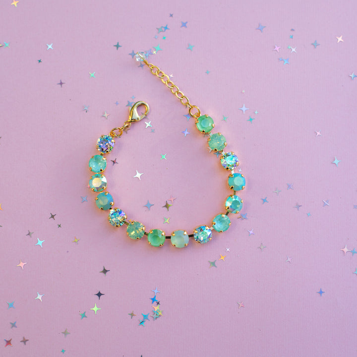 8mm Crystal Bracelet: Mint to Be Spring