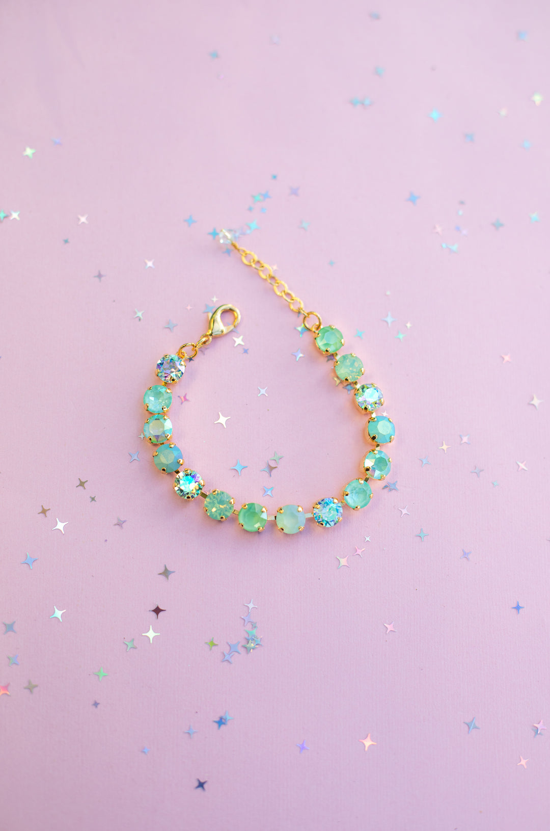 8mm Crystal Bracelet: Mint to Be Spring