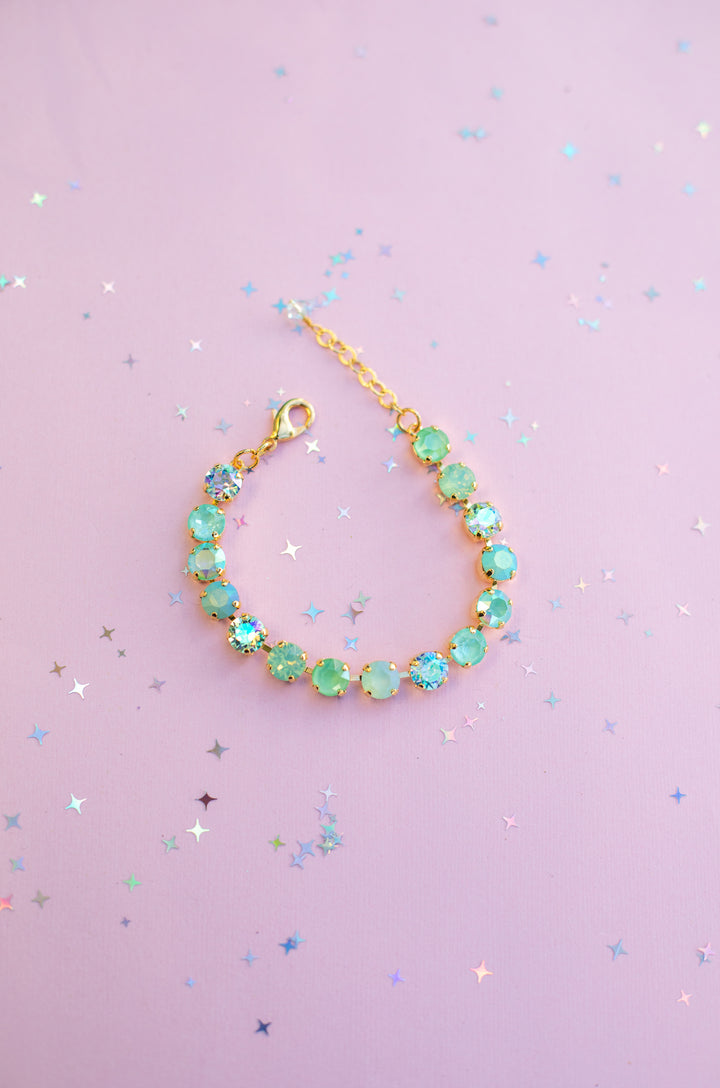 8mm Crystal Bracelet: Mint to Be Spring