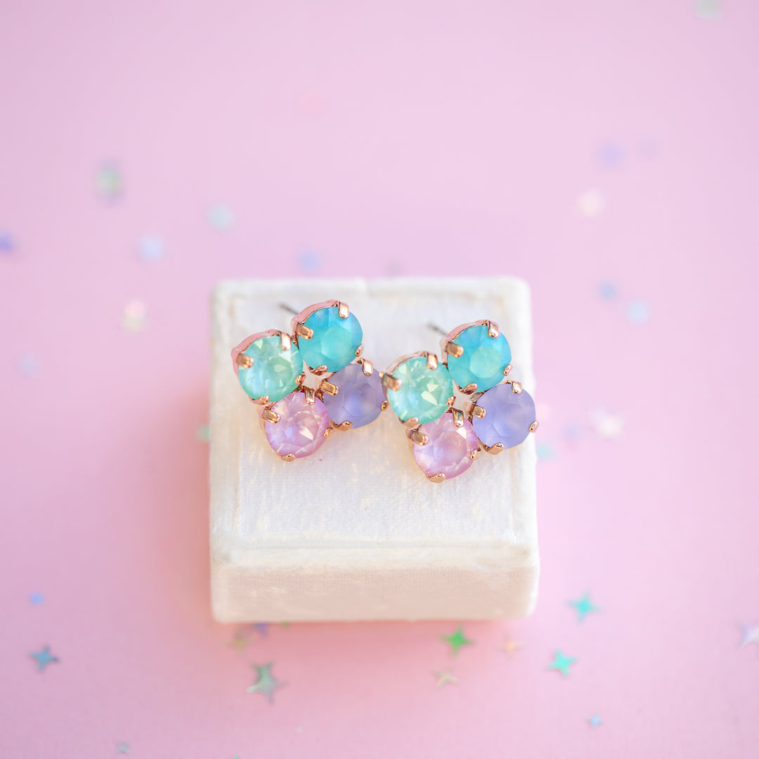 8mm Clover Earrings: Mint to Be A Mermaid