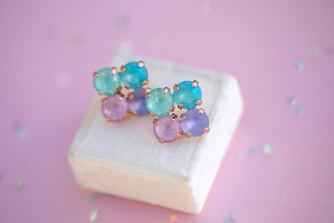 8mm Clover Earrings: Mint to Be A Mermaid