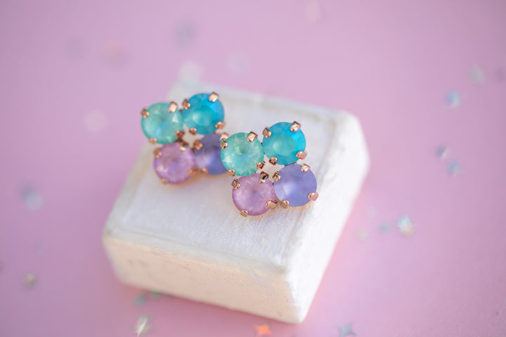 8mm Clover Earrings: Mint to Be A Mermaid