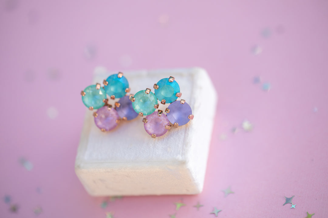 8mm Clover Earrings: Mint to Be A Mermaid