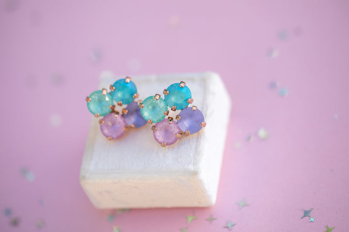 8mm Clover Earrings: Mint to Be A Mermaid