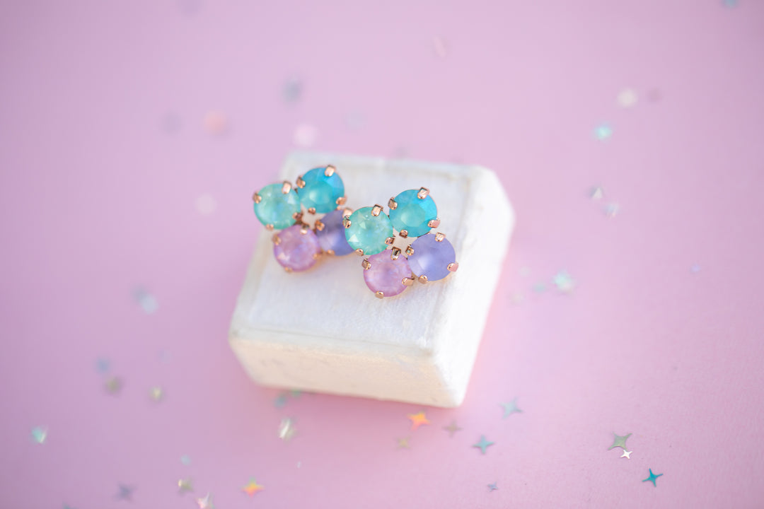 8mm Clover Earrings: Mint to Be A Mermaid