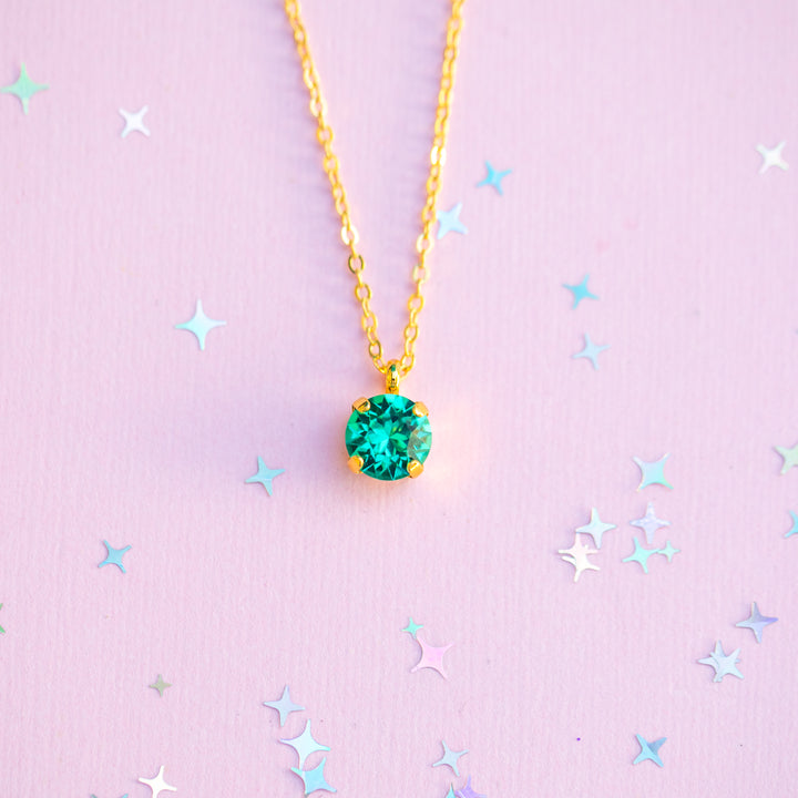 8mm Single Stone Necklace: Seaside