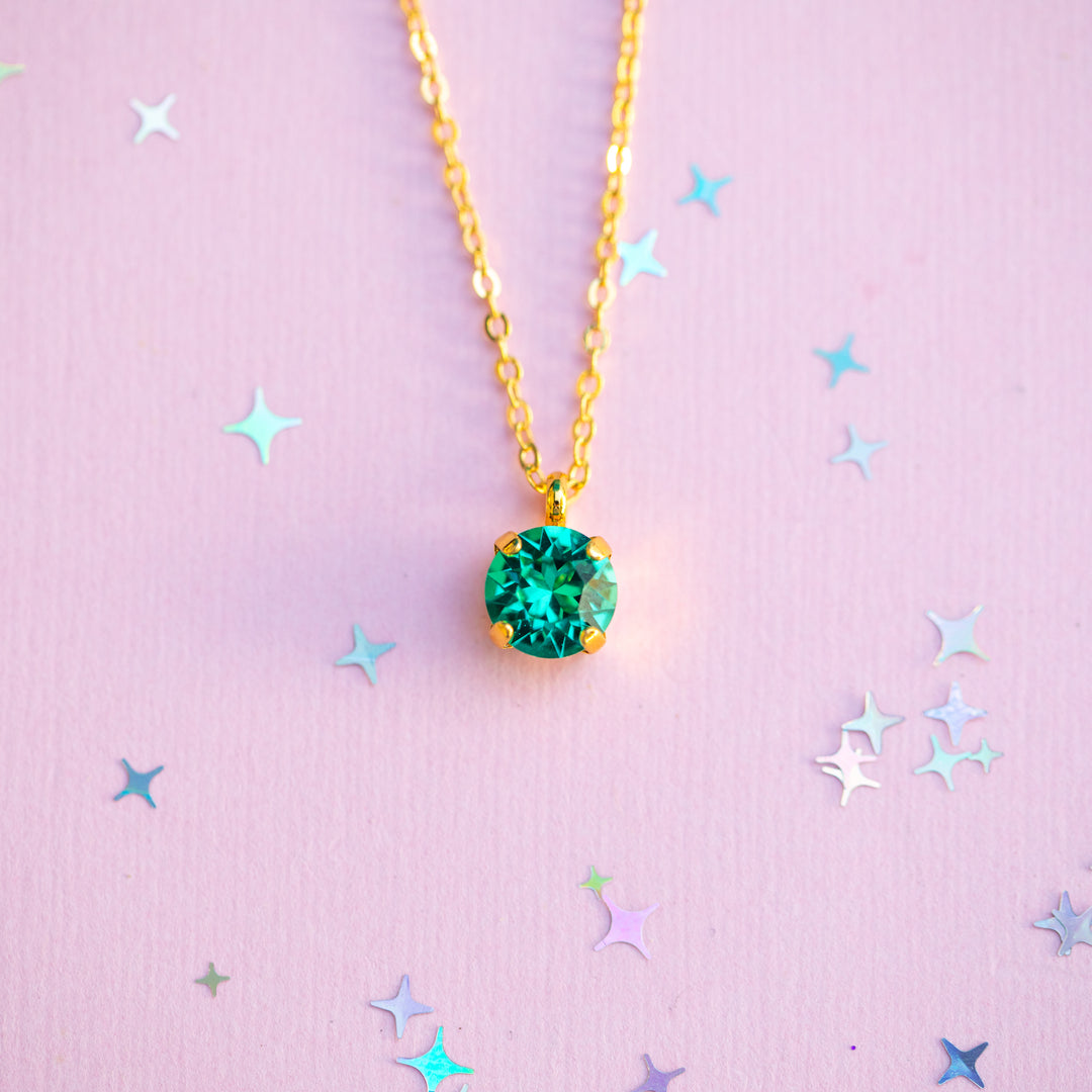 8mm Single Stone Necklace: Seaside