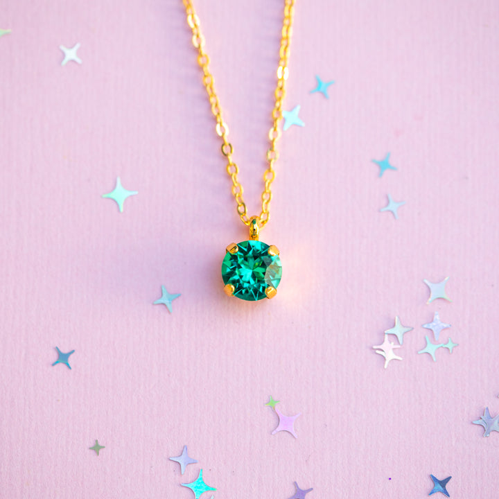 8mm Single Stone Necklace: Seaside
