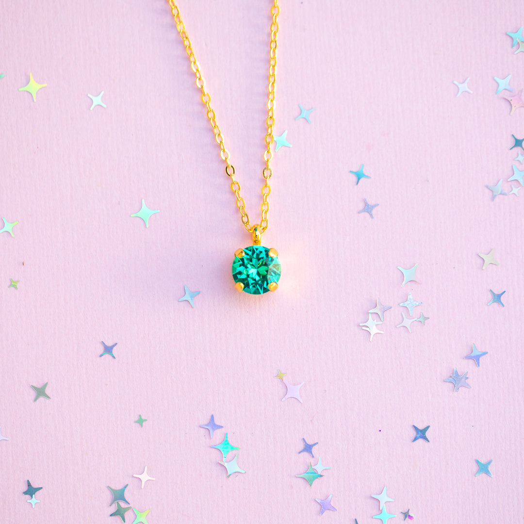 8mm Single Stone Necklace: Seaside