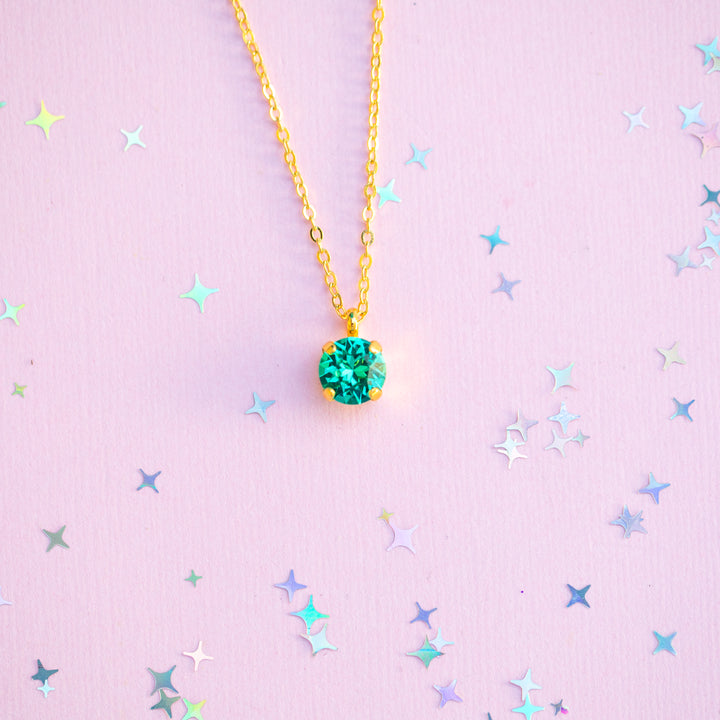 8mm Single Stone Necklace: Seaside