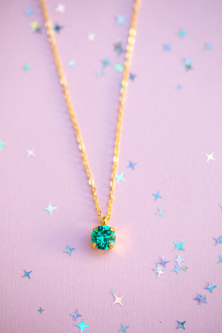 8mm Single Stone Necklace: Seaside