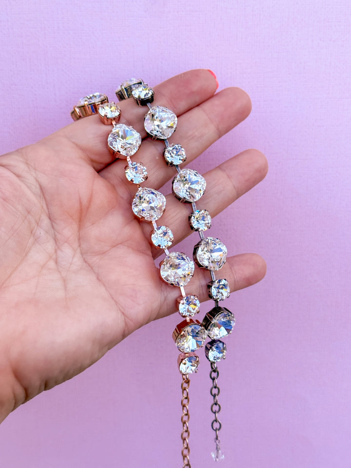 12/8mm cushion cut Crystal bracelet