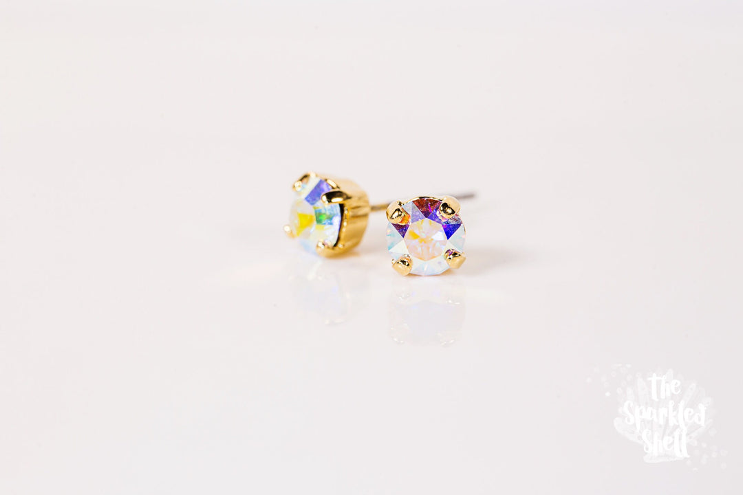 Crystal AB Stud Earrings - 5mm