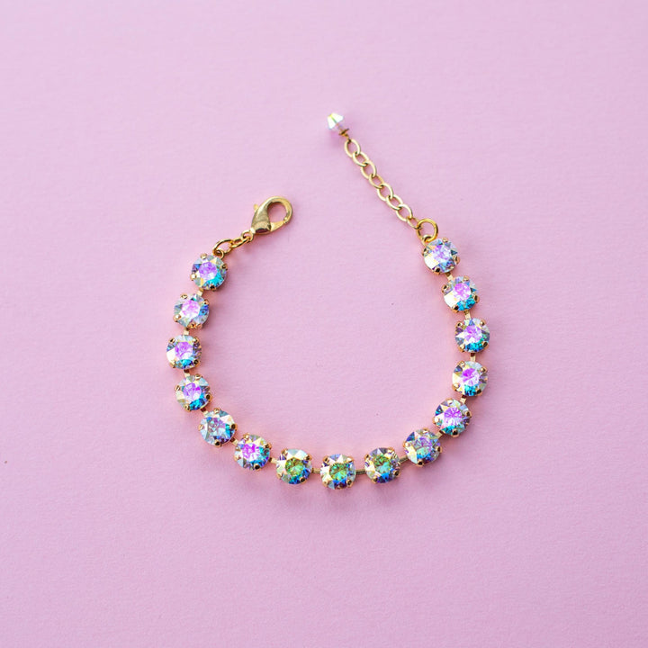 Transmission 8mm Crystal Bracelet - choose setting color and length