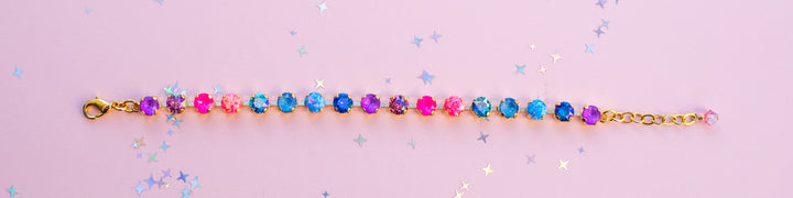 6mm Crystal Bracelet: Celebrate Happy (with opals)