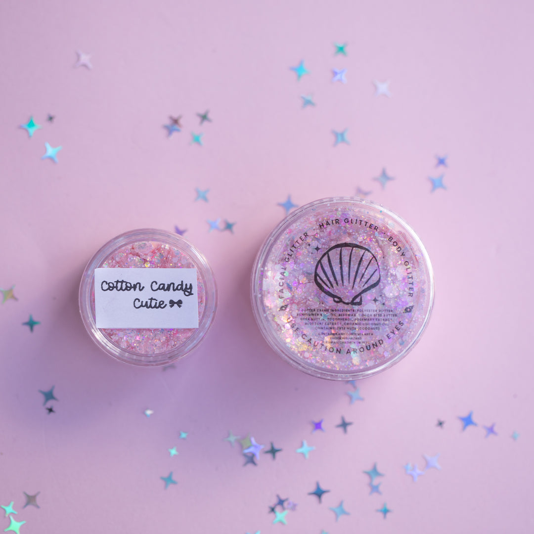 Cotton Candy Cutie Body Glitter with Bow Shaped Glitter