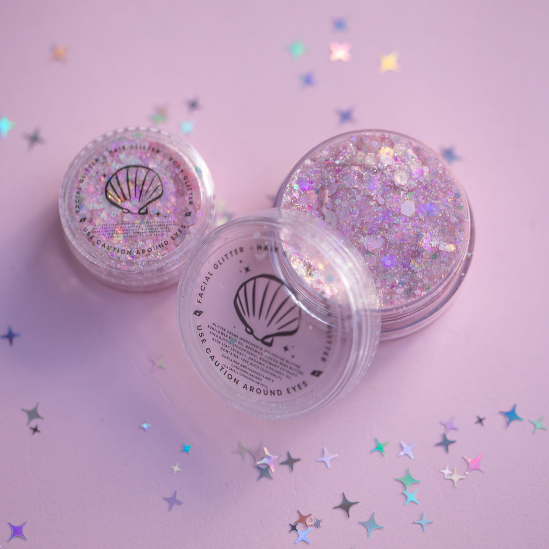 Cotton Candy Cutie Body Glitter with Bow Shaped Glitter